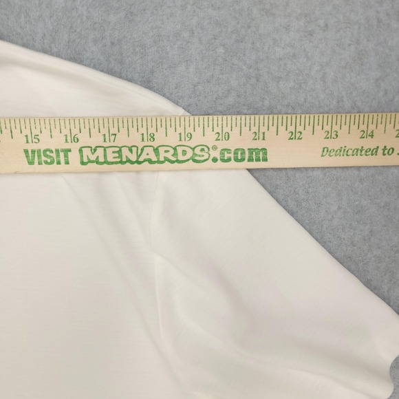 TravisMathew Polo Shirt Mens XL White Gray Dismal River Golf Pima Cotton Stretch - Picture 15 of 16